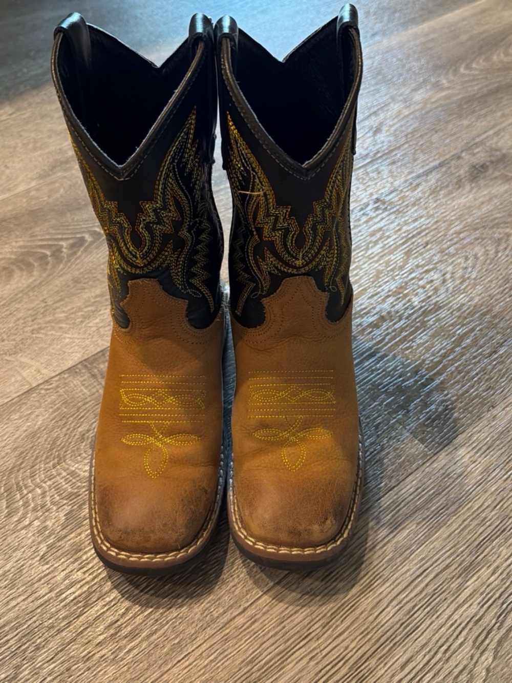J.B. Dillon Black and brown cowboy boots